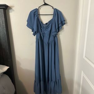 Chic Blue Maxi Dress for Women